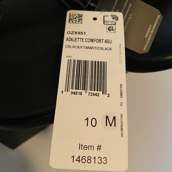 Adidas Adillette Comfort Slides M10/W11 - Picture 6 of 6